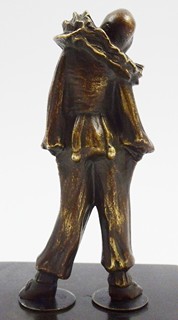 STOJÍCÍ HARLEKÝN - PATINOVANÝ BRONZ