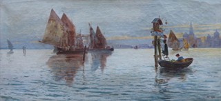 FRANTIŠEK MOTYČKA (NAR. 1877) - BENÁTSKÁ LAGUNA S CAPITELLO IN LAGUNA ZA SVÍTÁNÍ
