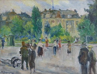 PAVEL ANTONOVIČ GROMNICKIJ (1889-1977) - NA ULICI V PAŘÍŽI
