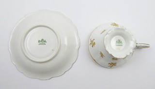 ROKOKOVÝ ČAJOVÝ ŠÁLEK SE ZLATÝM KVÍTÍM - ROSENTHAL, POMPADOUR