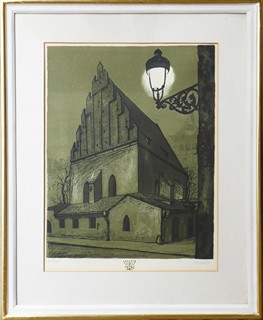 MIROSLAV VÁŠA (1920-1996) - STARONOVÁ SYNAGOGA ZA SVITU LUCERNY