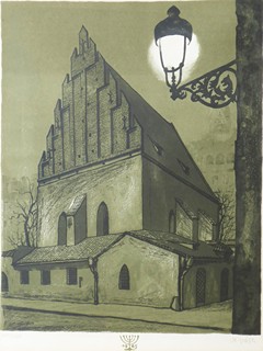 MIROSLAV VÁŠA (1920-1996) - STARONOVÁ SYNAGOGA ZA SVITU LUCERNY