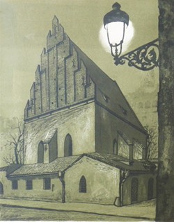 MIROSLAV VÁŠA (1920-1996) - STARONOVÁ SYNAGOGA ZA SVITU LUCERNY
