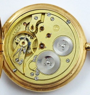 ZLATÉ KAPESNÍ TŘÍPLÁŠŤOVÉ HODINKY - INTERNATIONAL WATCH CO. SCHAFFHAUSEN