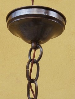 FRANTA ANÝŽ (1876-1934) - BRONZOVÝ PĚTIRAMENNÝ LUSTR S FIGUROU DÍVKY