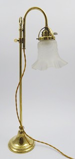 MOSAZNÁ POSUVNÁ STOLNÍ LAMPA