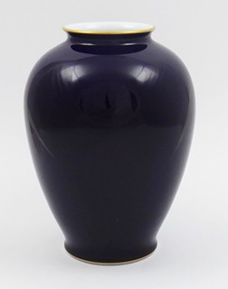 JAPONSKÁ PORCELÁNOVÁ KOBALTOVÁ VÁZA - FUKAGAWA KORANSHA