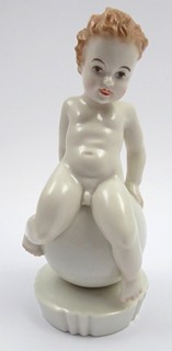 FRANZ NAGY (1883-1954) - PUTTO NA KOULI - ROSENTHAL, ROK 1939