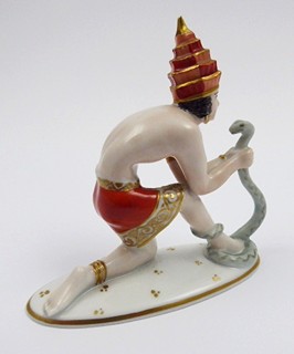 OTTO KOCH (1901-1974) - INDICKÝ ZAKLÍNAČ HADŮ - ROSENTHAL, ROK 1929