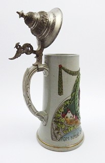 VELKÝ KORBEL S MOTIVEM Z KRČMY - ROSSKOPF & GERZ, GRENZHAUSEN