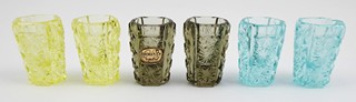 BAREVNÉ SKLENIČKY V ETUI - BOHEMIA CRYSTAL, GLASSEXPORT