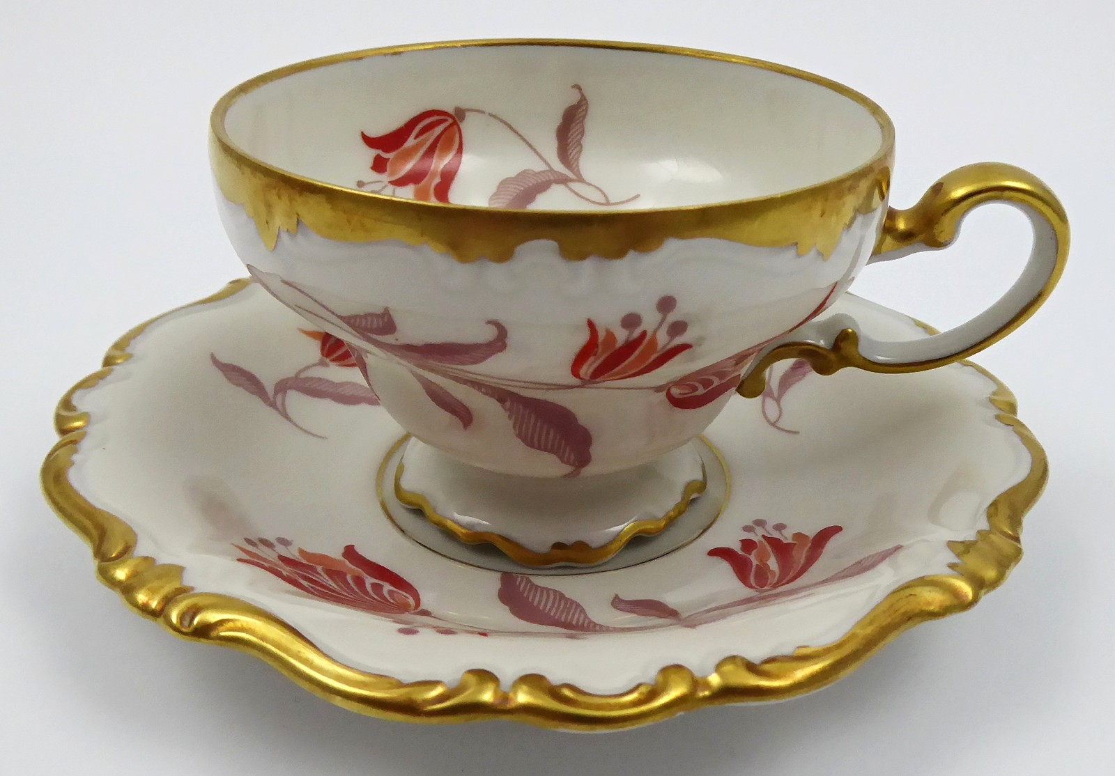 KÁVOVÝ ŠÁLEK S EXOTICKÝMI KVĚTY - ROSENTHAL, POMPADOUR