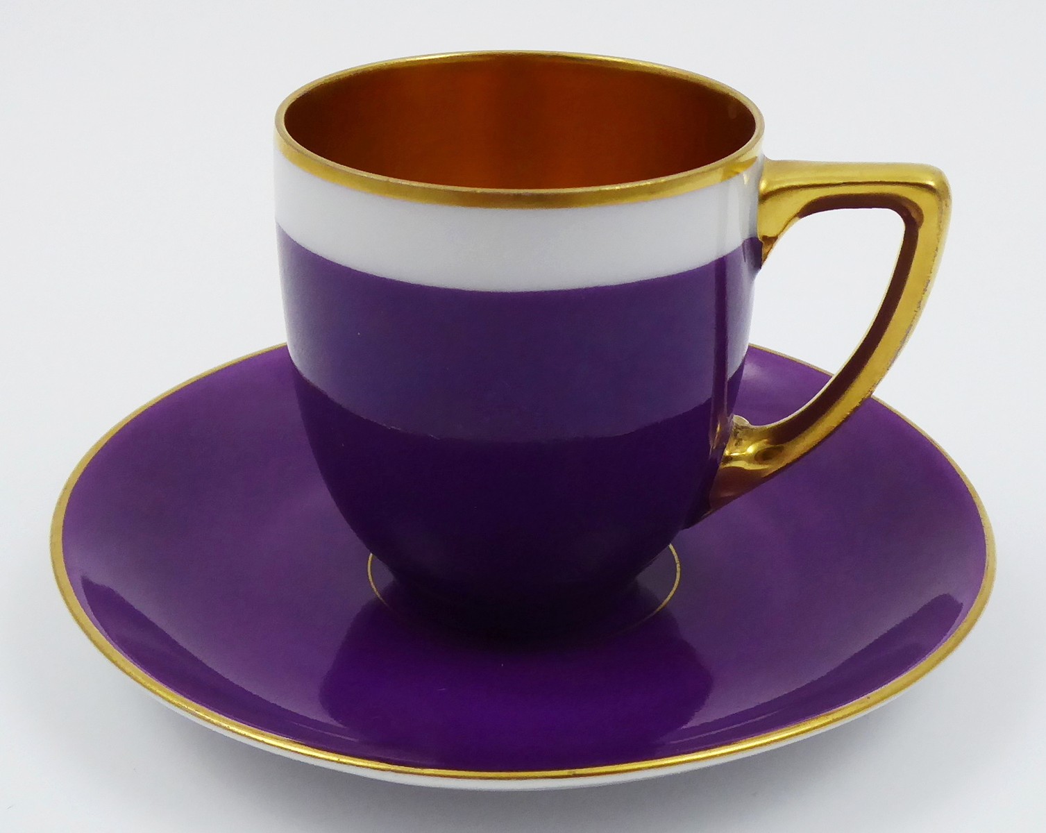 FIALOVÝ ZLACENÝ KÁVOVÝ ŠÁLEK - ROSENTHAL