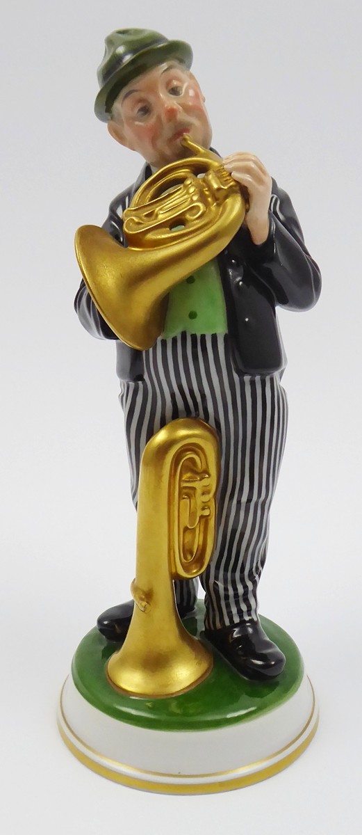 CARL (KARL) HIMMELSTOSS (1878-1967) - HRÁČ NA LESNÍ ROH - ROSENTHAL, KUNSTABTEILUNG