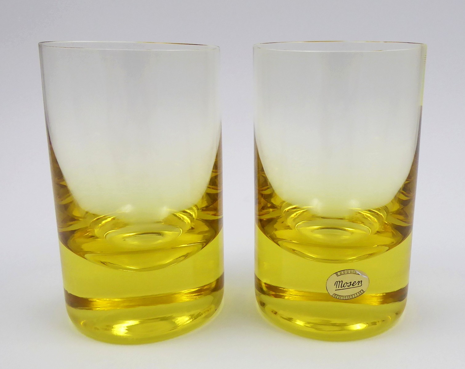 OLDŘICH LÍPA (1929-2014) - DVĚ SKLENIČKY - MOSER, KOLEKCE WHISKY