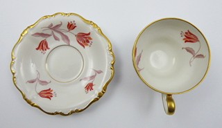 KÁVOVÝ ŠÁLEK S EXOTICKÝMI KVĚTY - ROSENTHAL, POMPADOUR