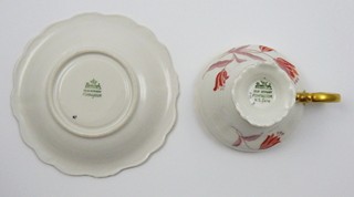 KÁVOVÝ ŠÁLEK S EXOTICKÝMI KVĚTY - ROSENTHAL, POMPADOUR