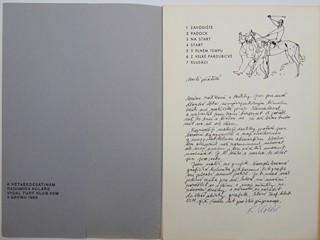 RADOMÍR KOLÁŘ (1924-1993) - DOSTIHY - SOUBOR GRAFICKÝCH LISTŮ K AUTOROVÝM PĚTAŠEDESÁTINÁM