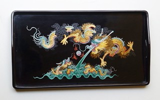 KOMPLETNÍ ČAJOVÝ SERVIS S MOTIVEM DRAKŮ - FUZHOU, ČÍNA