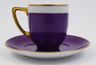 FIALOVÝ ZLACENÝ KÁVOVÝ ŠÁLEK - ROSENTHAL