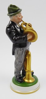 CARL (KARL) HIMMELSTOSS (1878-1967) - HRÁČ NA LESNÍ ROH - ROSENTHAL, KUNSTABTEILUNG