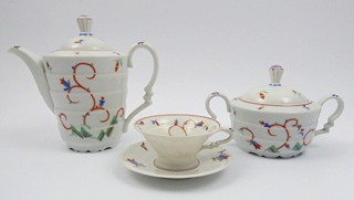 FRIEDRICH FLEISCHMANN (1887-1943) - ART DECO KÁVOVÝ SERVIS MADELEINE - ROSENTHAL