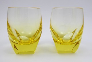 RUDOLF ESCHLER - DVĚ SKLENIČKY - MOSER, KOLEKCE BAR