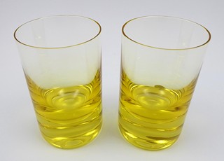 OLDŘICH LÍPA (1929-2014) - DVĚ SKLENIČKY - MOSER, KOLEKCE WHISKY