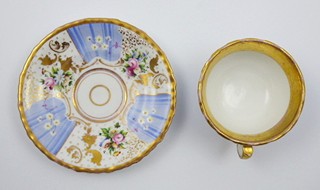 BIEDERMEIEROVÝ ŠÁLEK S PODŠÁLKEM - KLÁŠTEREC, ROK 1855