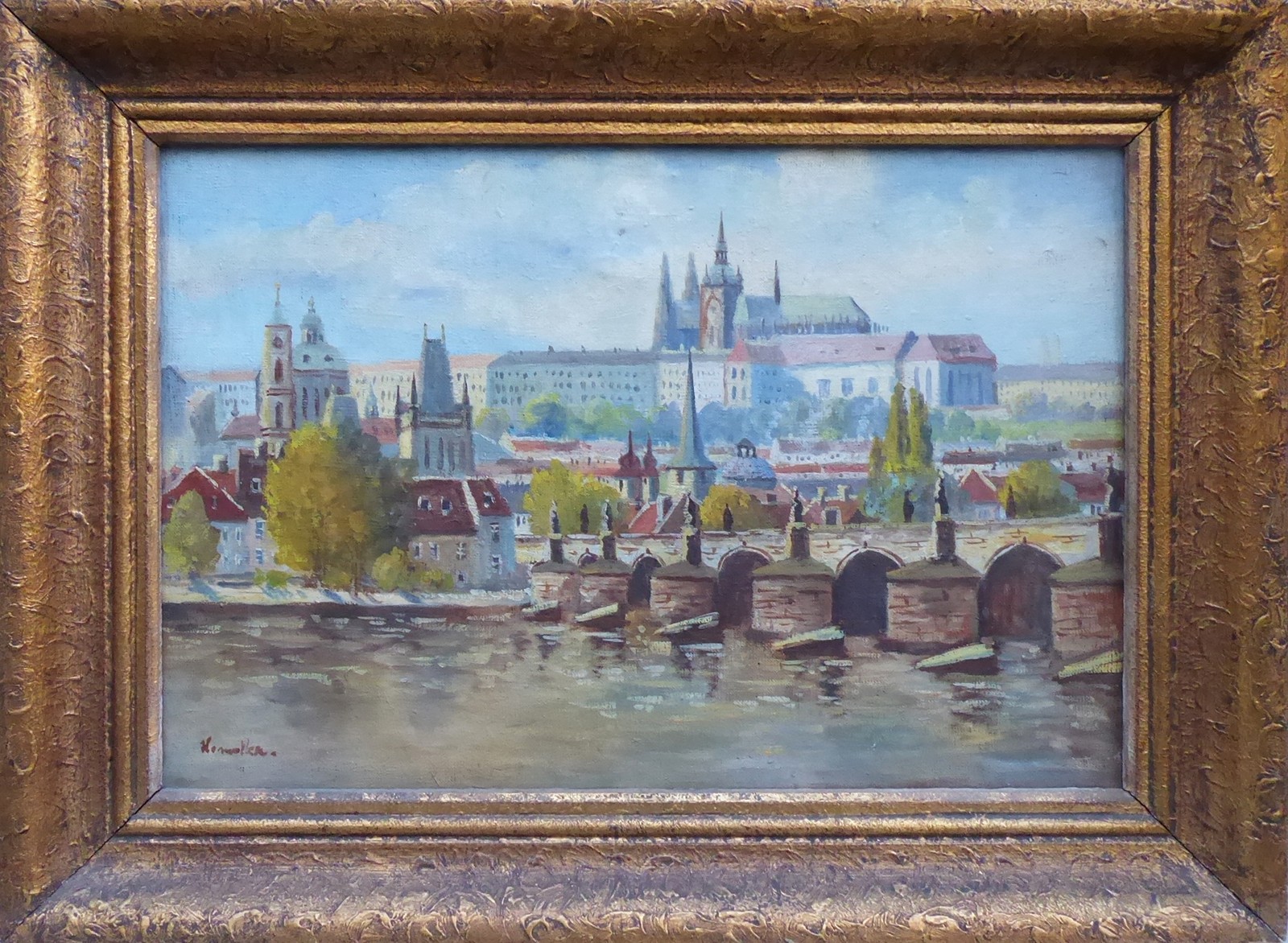 JOSEF HOMOLKA - POHLED NA HRADČANY, MALOU STRANU A KARLŮV MOST