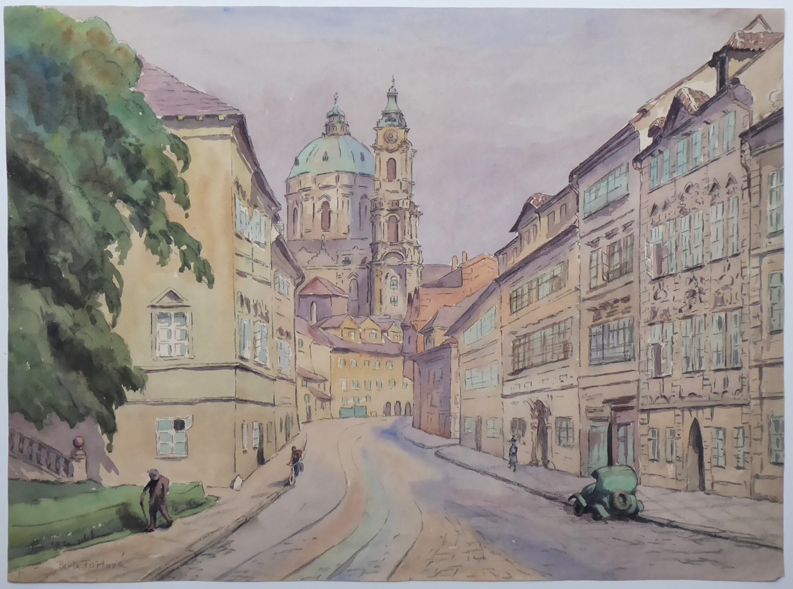 PAVLA FOŘTOVÁ ŠÁMALOVÁ (1886 - 1974) - KARMELITSKÁ ULICE V PRAZE