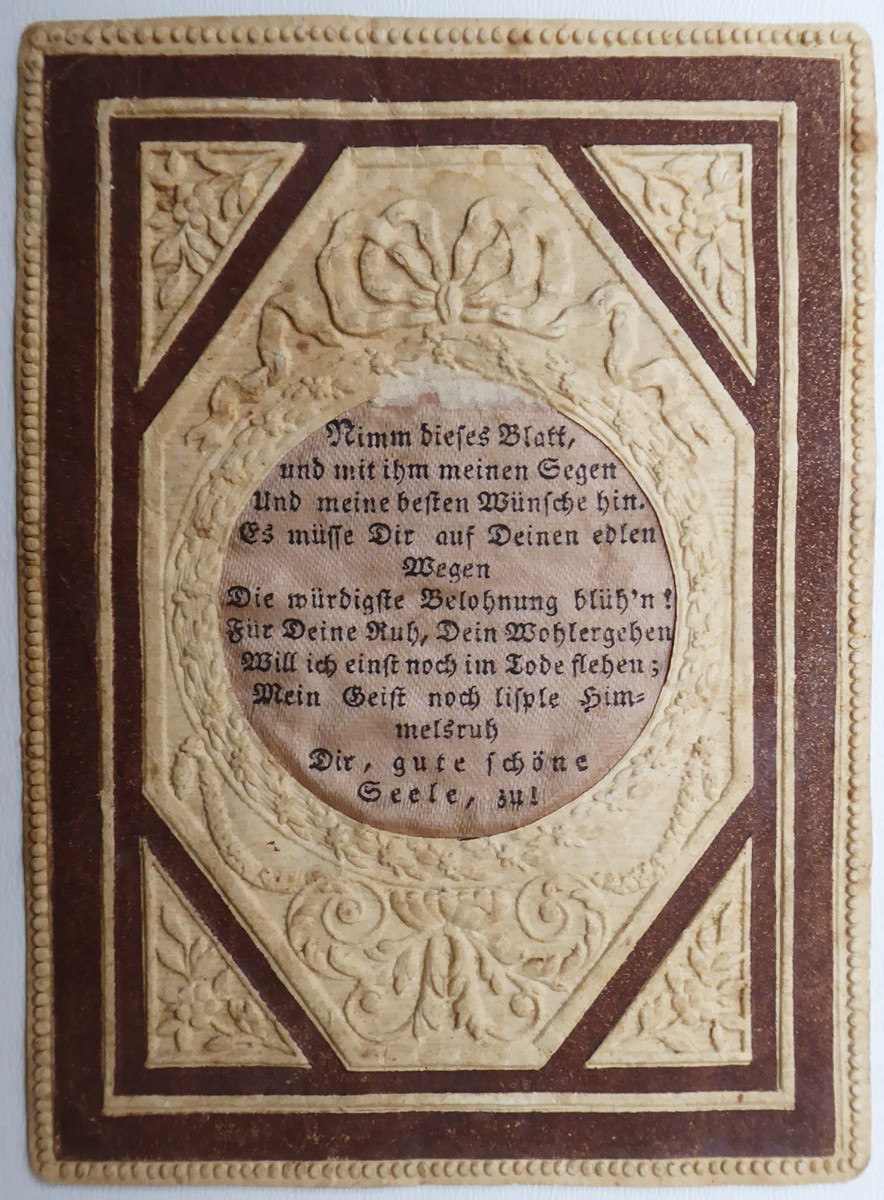 PŘÁNÍČKO, UPOMÍNKOVÝ LÍSTEK Z ROKU 1802 TZV. SEIDEN-WUNSCHKARTE