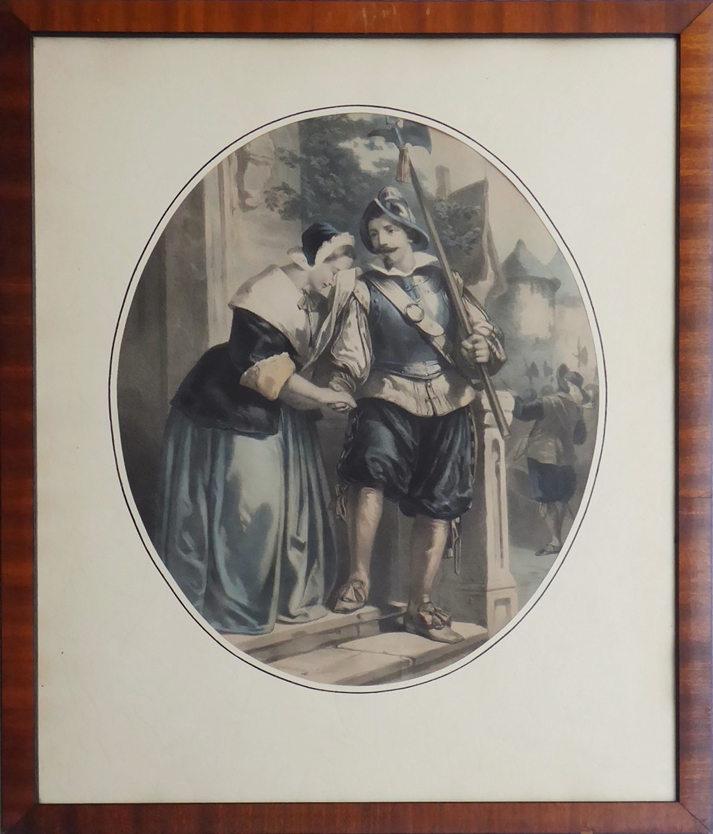 GUSTAV BARTSCH (1821 - 1896) - SETKÁNÍ VOJÁKA S DÍVKOU