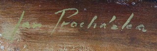 JAN PROCHÁZKA (NAR. 1939) - PROSLUNĚNÁ KRAJINA S FIGURÁLNÍ STAFÁŽÍ