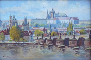 JOSEF HOMOLKA - POHLED NA HRADČANY, MALOU STRANU A KARLŮV MOST