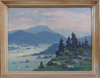 MIROSLAV ŠAŠEK (1916 - 1980) - POHLED NA KOPCOVITOU KRAJINU
