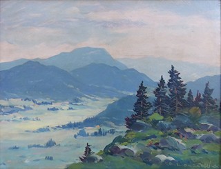 MIROSLAV ŠAŠEK (1916 - 1980) - POHLED NA KOPCOVITOU KRAJINU