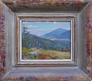 VALENTIN DRŽKOVIC (1888 - 1969) - VÝHLED DO KRAJINY Z TRAVNATÉ MÝTINY