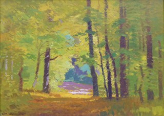 ROMAN HAVELKA (1877 - 1950) - PROSLUNĚNÝ PODZIM V LESE