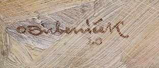 OTA BUBENÍČEK (1871 - 1962) - ZIMA U DŘEVAŘSKÉ BOUDY