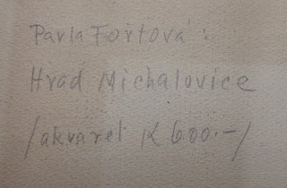 PAVLA FOŘTOVÁ ŠÁMALOVÁ (1886 - 1974) - HRAD MICHALOVICE