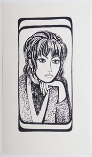 JITKA KOLÍNSKÁ (1930 - 1992) - PORTRÉT DÍVKY