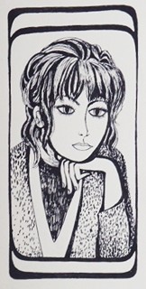 JITKA KOLÍNSKÁ (1930 - 1992) - PORTRÉT DÍVKY
