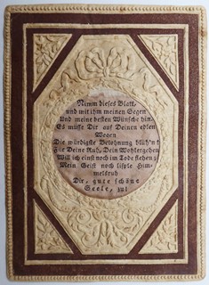 PŘÁNÍČKO, UPOMÍNKOVÝ LÍSTEK Z ROKU 1802 TZV. SEIDEN-WUNSCHKARTE