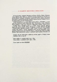 Cyril Bouda (1901 - 1984) - Z pamětí Hectora Berlioze
