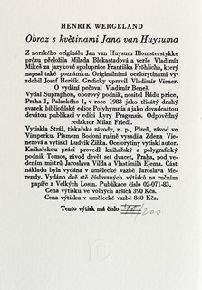 Josef Herčík (1922 - 1999) - Henrik Wergeland: Obraz s květinami Jana van Huysuma