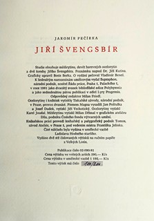 Jiří Švengsbír (1921 - 1983) - J. Pečírka: Jiří Švengsbír