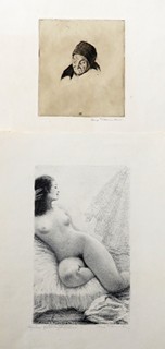 Arno Nauman (1887 - 1959) - konvolut 4 kreseb a grafik
