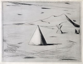 Kamil Lhoták (1912 - 1990) - Krajina se strojem pouště
