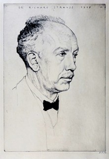 Emil Orlik (1870 - 1932) - Portrét Richarda Strausse